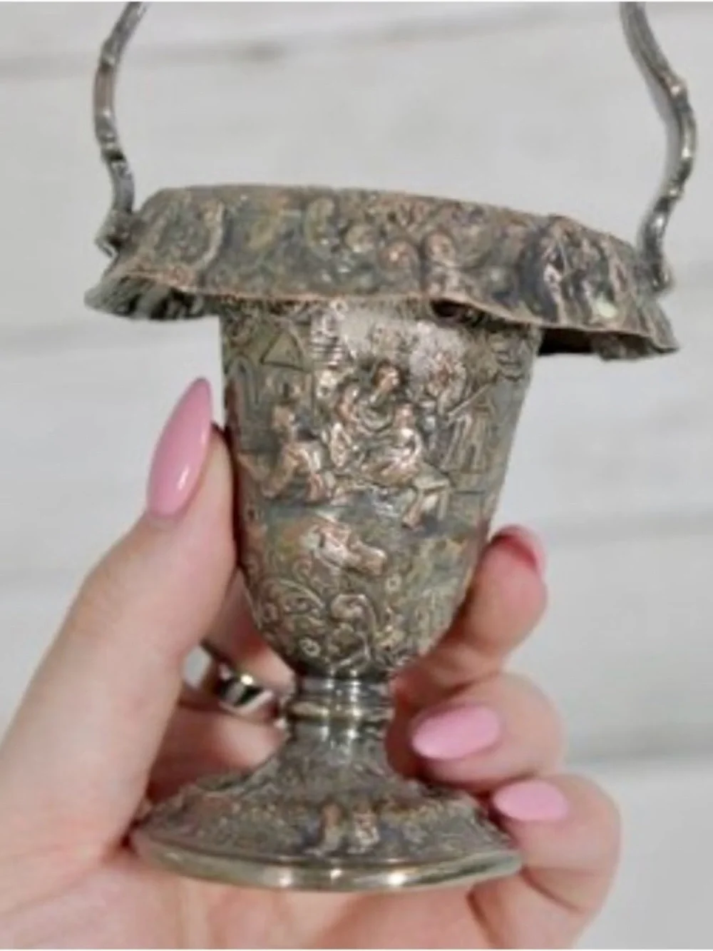 RARE Matching Pair Antique Victorian Silver-plated Bride's Baskets Bride Wedding